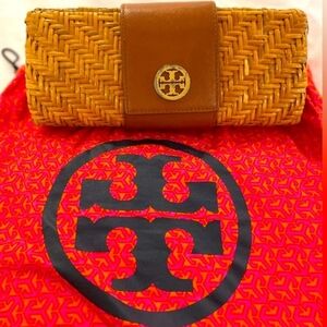 Rare-Tory Burch Rattan Clutch